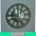 Modern Design Round Decorative Metal Wall Clock Mirror